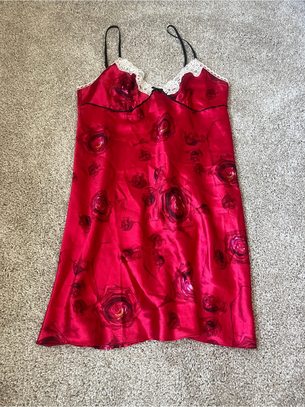 Vintage Floral Lace Slip Dress